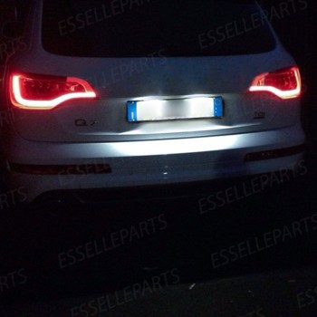 Coppia lampade siluro 6 LED Luci Targa Canbus 6000K bianco Audi Q7 Fino al 2009