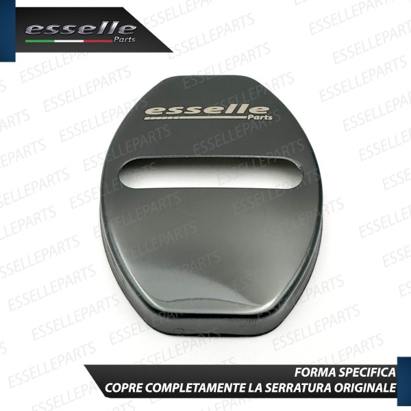 2 X Cover Serratura Porte Adesivo In Metallo Cromo Fume' Per Audi Q7