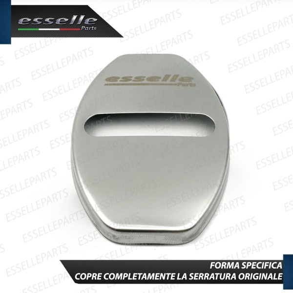 2 X Cover Serratura Porte Adesivo In Metallo Cromato Lucido Per Audi Q7