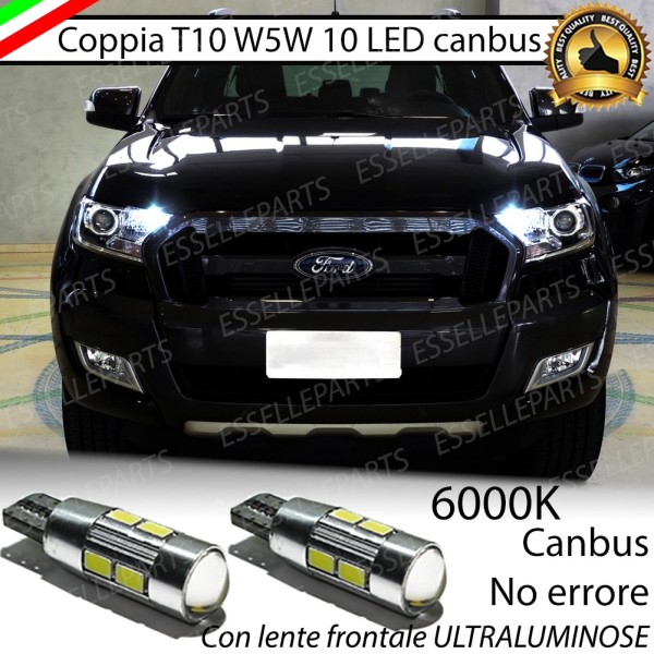 Coppia luci di posizione T10 W5W 10 LED canbus 6000K Ford Ranger 4 Pre-Restyling