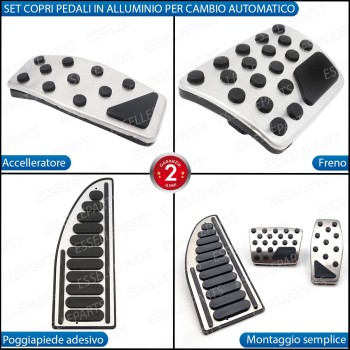 Set Copripedali Completo Per Cambio Automatico Specifici Per Jeep Renegade dal 2019 Set Copripedali Completo Per Cambio Automatico Specifici Per Jeep Renegade dal 2019