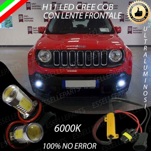 Luci Fendinebbia H11 LED 900 Lumen 6000K bianco Jeep Renegade