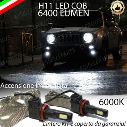 Kit Full LED Fendinebbia H11 6400 Lumen 6000K bianco Jeep Renegade
