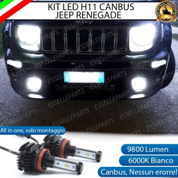 Kit Full LED Fendinebbia H11 9800 Lumen 6000K bianco Per Jeep Renegade Kit Full LED Fendinebbia H11 9800 Lumen 6000K bianco Per Jeep Renegade