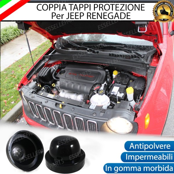 Coppia Tappi Coprifaro Maggiorati Posteriori Anabbaglianti + Abbaglianti Jeep Renegade