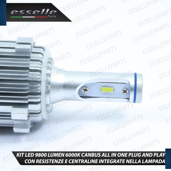 Kit Full LED H7 9800 Lumen 6000K bianco Anabbaglianti VW Scirocco pre-restyling