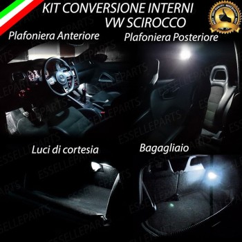 Kit LED Interni Completo 6000K Bianco Canbus per VW Scirocco Pre-Restyling