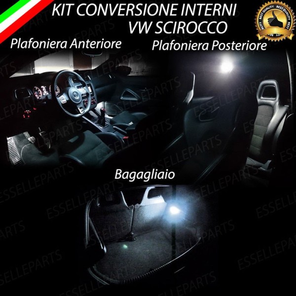 Kit LED Interni basic Pack 6000K Bianco Canbus per VW Scirocco Pre-Restyling
