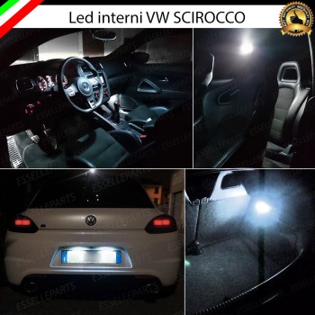Kit LED Interni + Targa 6000K Bianco Canbus per VW Scirocco Pre-Restyling