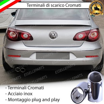 Terminale Di Scarico Cromato Marmitta Finalino Cromato Inox Vw Passat Cc