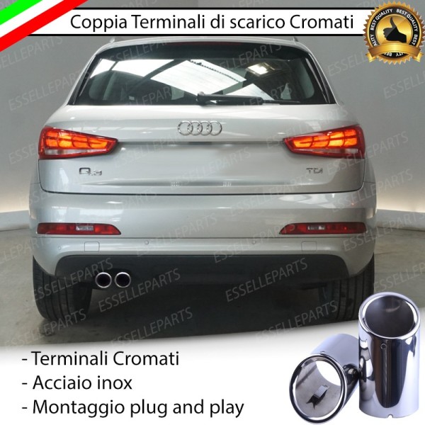 Terminale Di Scarico Doppio Audi Q3 In Acciaio Montaggio Specifico