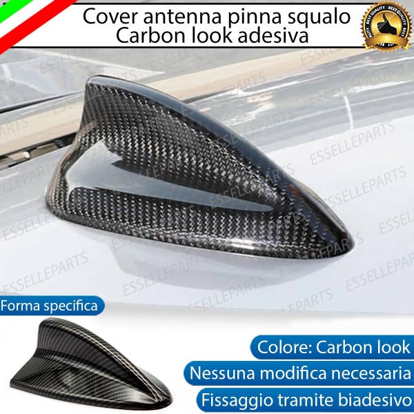 Cover Antenna Pinna Squalo Carbon Look Per Bmw Serie 1 E88 Solo Versione Coupè