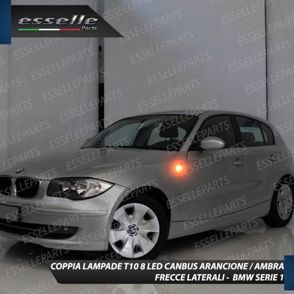 Coppia Lampade T10 W5W 8 LED Per Frecce Laterali Bmw Serie 1 E87 E88 E81 E82