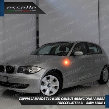 Coppia Lampade T10 W5W 8 LED Per Frecce Laterali Bmw Serie 1 E87 E88 E81 E82