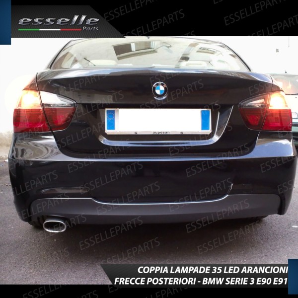 Coppia Frecce Posteriori P21W 35 LED Canbus Bmw Serie 3 E90 E91 Fino al 08-2008