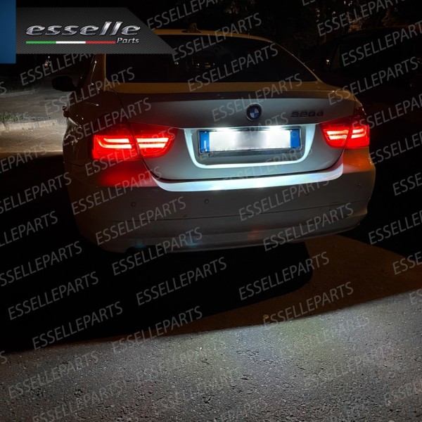 Coppia Placchette Targa LED Complete Da 18 LED Canbus 6000K Bianco Bmw Serie 3 E90 E91