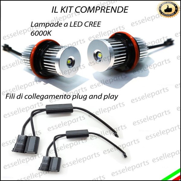 Kit Angel Eyes A Led Cree Canbus 6000k bianco Per BMW Serie 5 E39 Fino al 08/2000