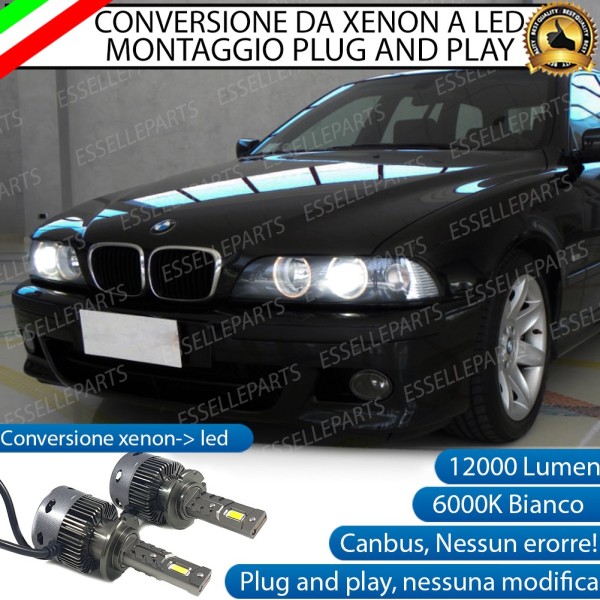 Coppia Lampade D2S LED Da Xenon A LED 12000 Lumen 6000K Bmw Serie 5 E39