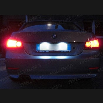 Coppia lampade siluro 6 LED Luci Targa Canbus 6000K Bmw Serie 5 E60 E61 Dal 04-2007