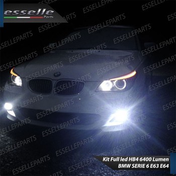Kit Full LED Hb4 6400 Lumen 6000K bianco Fendinebbia Bmw Serie 6 E63 E64 Fino al 2005