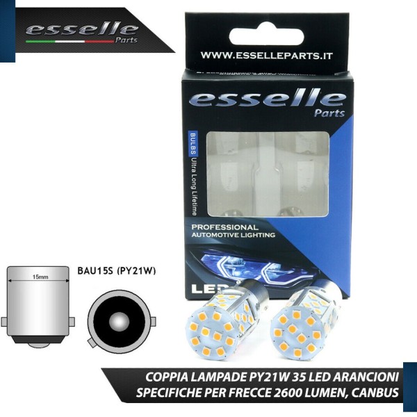 Coppia Frecce Anteriori Py21W 35 LED Canbus Bmw Serie 6 E63