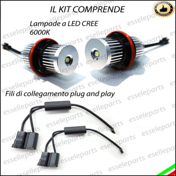 Kit Angel Eyes A Led Cree Canbus 6000k bianco Per BMW Serie 7 E65 E66 Fino al 02/2005