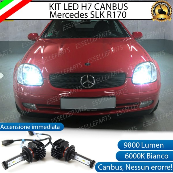 Kit Full LED H7 9800 Lumen 6000K bianco Abbaglianti Mercedes SLK R170 Fino al 2000