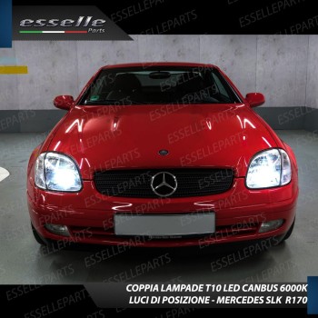 Coppia luci di posizione T10 W5W 5 LED canbus 6000K Mercedes SLK R170 Fino al 2000