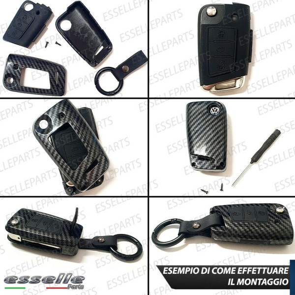 Cover Rosso Satinato Plastica Rigida Di Protezione Chiavi Vw Sportsvan