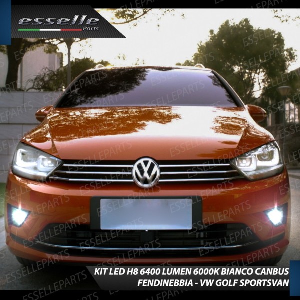 Kit Full LED H11 Fendinebbia 6400 Lumen 6000K bianco Volkswagen Golf Sportsvan