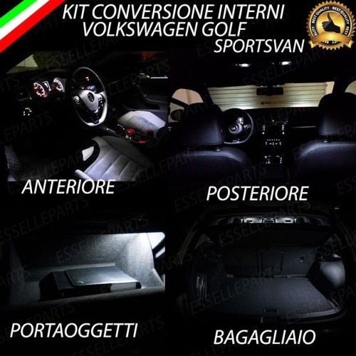 Kit LED Interni Completo 6000K Bianco Canbus per VW Sportsvan Fino al 2016
