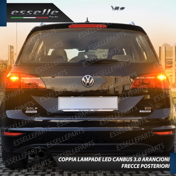 Coppia Frecce Posteriori T20 Wy21W 35 LED Canbus per VW Golf Sportsvan Fino al 2016