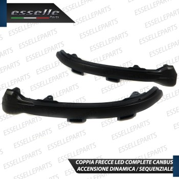 Coppia Frecce LED Dinamiche Laterali Per Specchietti Golf Sportsvan Nero Fume'