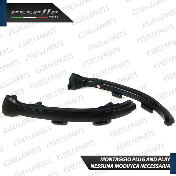 Coppia Frecce LED Dinamiche Laterali Per Specchietti Golf Sportsvan Nero Fume'