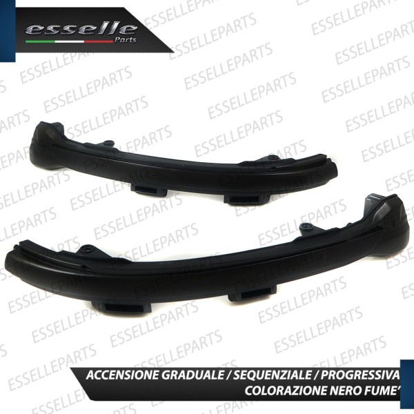 Coppia Frecce LED Dinamiche Laterali Per Specchietti Golf Sportsvan Nero Fume'