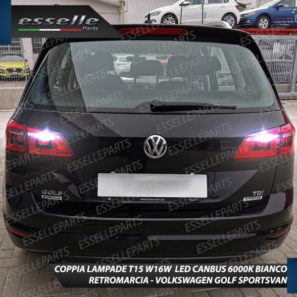 Coppia lampade LED Retromarcia T15 con lente 6000K VW Sportsvan Fino al 2016