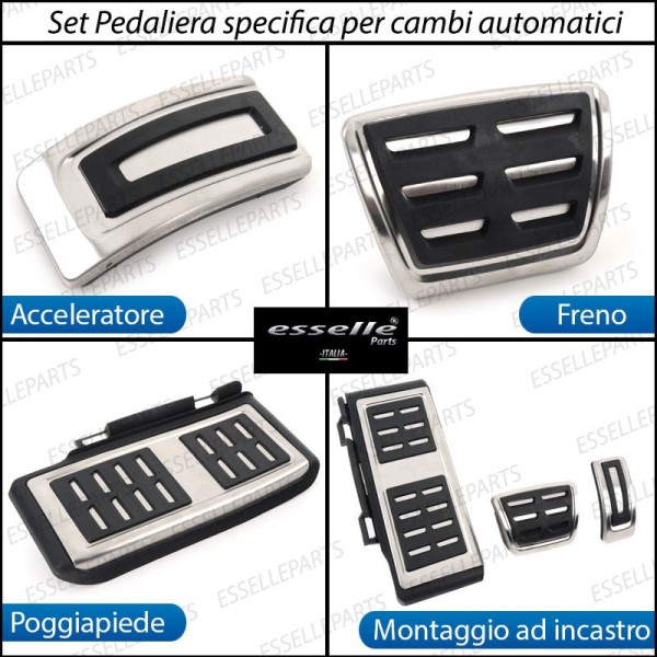 Set Copripedali Pedaliera Per Cambio Automatico Volkswagen Sportsvan