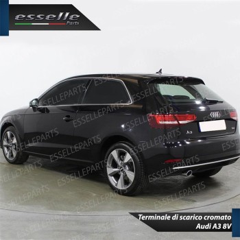 Terminale Di Scarico Singolo Audi A3 8V In Acciaio Montaggio Specifico Terminale Di Scarico Singolo Audi A3 8V In Acciaio Montaggio Specifico