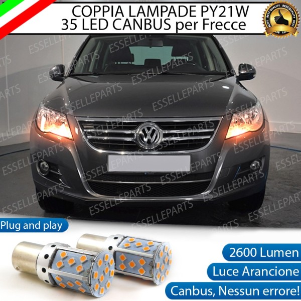 Coppia Frecce Anteriori Py21W 35 LED Canbus Volkswagen Tiguan I Fino Al 2011