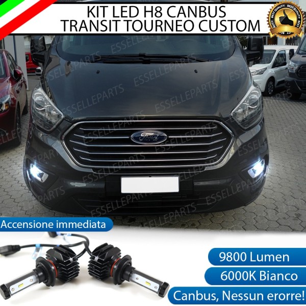 Kit Full LED H8 9800 Lumen Fendinebbia Per Ford Tourneo Custom per tutti i modelli