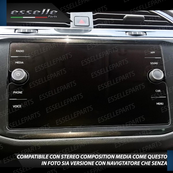 Pellicola Protettiva Per Schermo Autoradio " Composition Media" Vw T-Roc