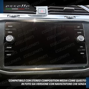 Pellicola Protettiva Per Schermo Autoradio " Composition Media" Vw T-Roc