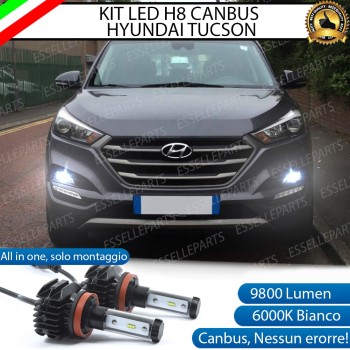 Kit Full LED H8 9800 Lumen 6000K Fendinebbia Per Hyundai Tucson MK3 Pre-Restyling Kit Full LED H8 9800 Lumen 6000K Fendinebbia Per Hyundai Tucson MK3 Pre-Restyling