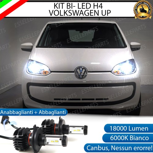 Kit Full LED H4 Per Volkswagen UP fino al 2016 18000 Lumen Luce Bianca