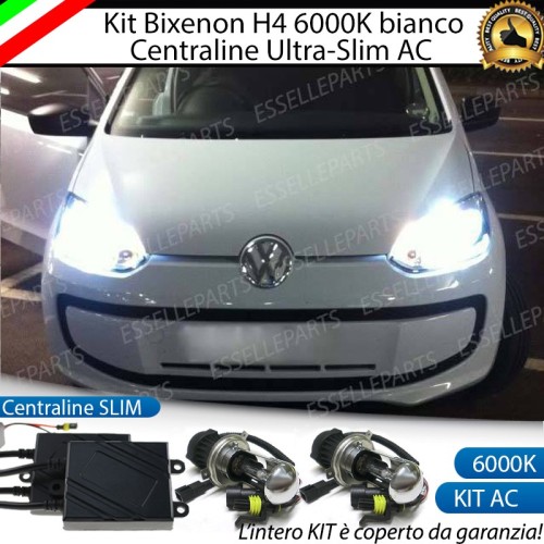 Kit Xenon H4 6000K Bianco Centraline Slim VW Up Fino al 2016