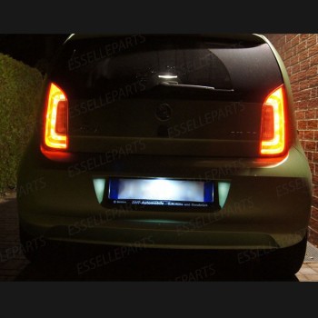 Coppia Luci Targa T10 W5W 5 LED canbus 6000K Bianco per Volkswagen UP Fino al 2016