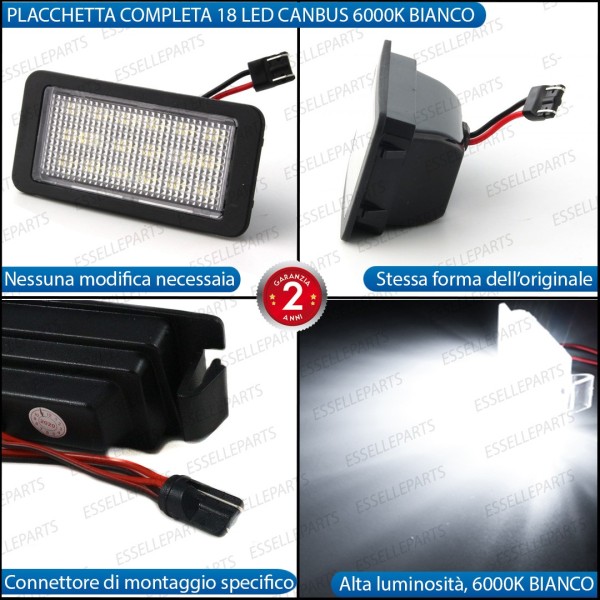 Modelli Che Montano Una Sola Luce Targa Placchetta A LED Completa Vw Up