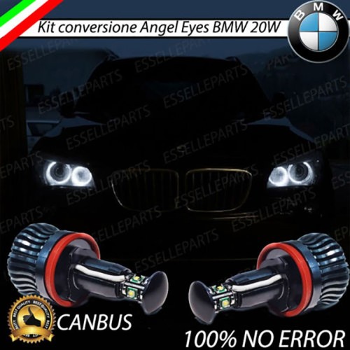 Kit Angel Eyes A Led Cree Canbus 6000k bianco ghiaccio Per BMW X1 E84 Pre-Restyling