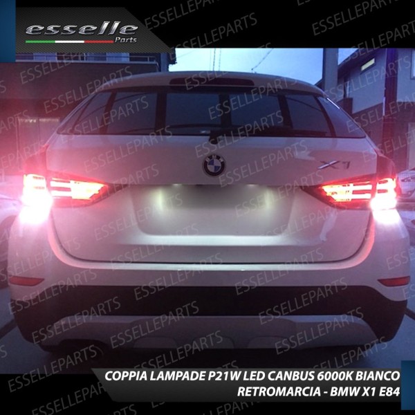 Coppia Lampade LED Retromarcia Da 15 LED Canbus 6000K Bmw X1 E84 Con Lente Frontale