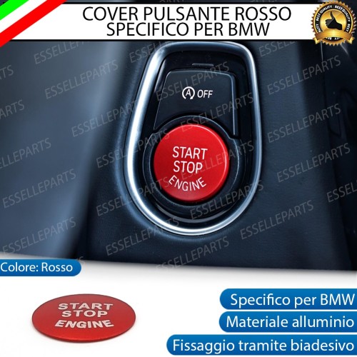 Cover Rosso Per Pulsante Accensione Engine In Alluminio Per Bmw X1 E84